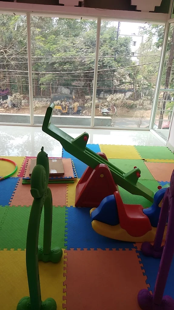 Toddler seesaw and soft floor play area